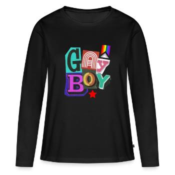 Gay Boy tee - Women's Premium Organic Long Sleeve Shirt - black - Front - Julia (174cm)