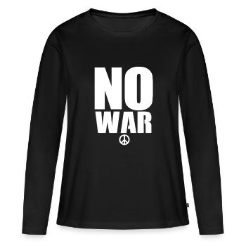 No War - Women's Premium Organic Long Sleeve Shirt - black - Front - Julia (174cm)