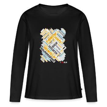 Berlin - Women's Premium Organic Long Sleeve Shirt - black - Front - Julia (174cm)