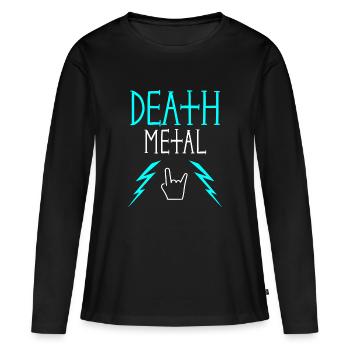 Death-Metal-Musik - Frauen Premium Bio Langarmshirt - Schwarz - Vorne - Julia (174cm)