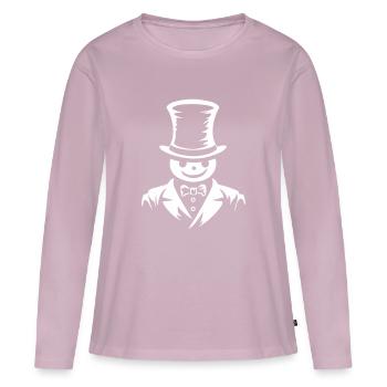 Schneemann Winter Gent - Frauen Premium Bio Langarmshirt - Altrosa - Vorne - Julia (174cm)