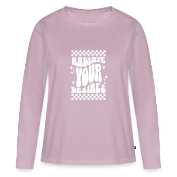 law of attraction quote - Women's Premium Organic Long Sleeve Shirt - dusky pink - Front - Julia (174cm)