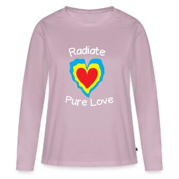 Radiate pure love - Women's Premium Organic Long Sleeve Shirt - dusky pink - Front - Julia (174cm)