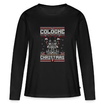 Cologne Köln Kölle Pull de Noël - T-shirt manches longues Premium bio Femme - noir - Devant - Julia (174cm)