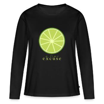 A Lime Excuse - Women's Premium Organic Long Sleeve Shirt - black - Front - Julia (174cm)