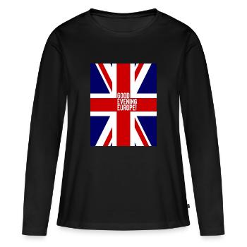 Eurovision Großbritannien - Frauen Premium Bio Langarmshirt - Schwarz - Vorne - Julia (174cm)