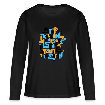 stopkillingyaself_3f - T-shirt manches longues Premium bio Femme - noir - Devant - Julia (174cm)