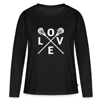 Lacrosse - T-shirt manches longues Premium bio Femme - noir - Devant - Julia (174cm)