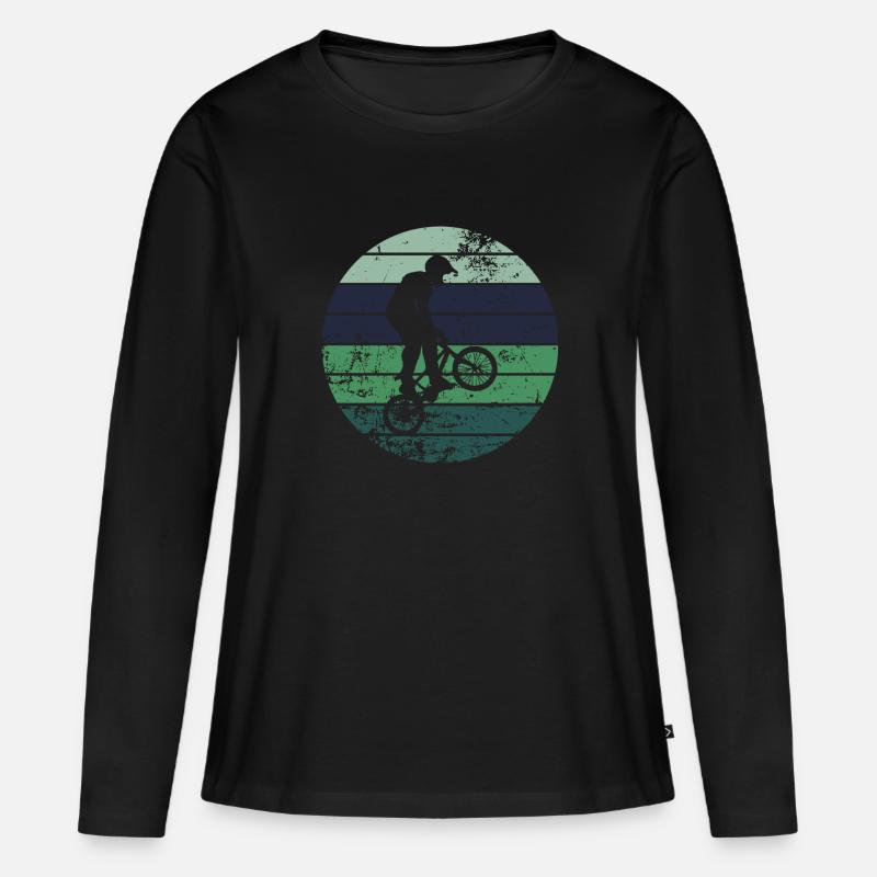 BMX - Frauen Premium Bio Langarmshirt - Schwarz