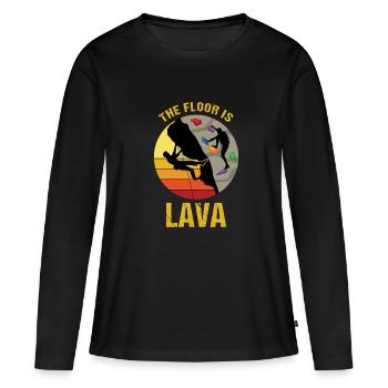 Escalade Escalade Escalade Accessoires d’escalade - T-shirt manches longues Premium bio Femme - noir - Devant - Julia (174cm)