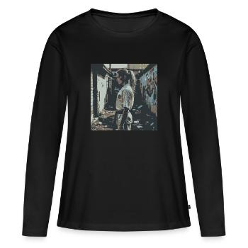 Focus - Streetfight - Women's Premium Organic Long Sleeve Shirt - black - Front - Julia (174cm)