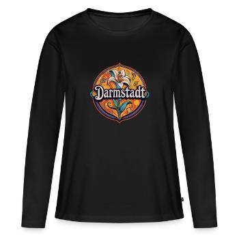 Lys de Darmstadt - T-shirt manches longues Premium bio Femme - noir - Devant - Julia (174cm)