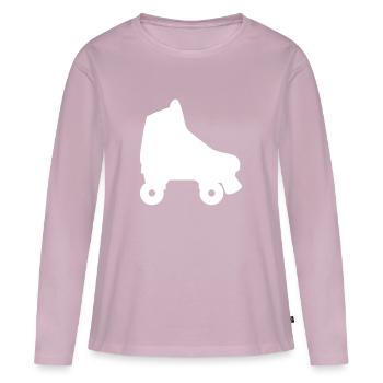 Rollschuh - Frauen Premium Bio Langarmshirt - Altrosa - Vorne - Julia (174cm)
