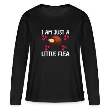 Cadeau aux puces enfants - T-shirt manches longues Premium bio Femme - noir - Devant - Julia (174cm)