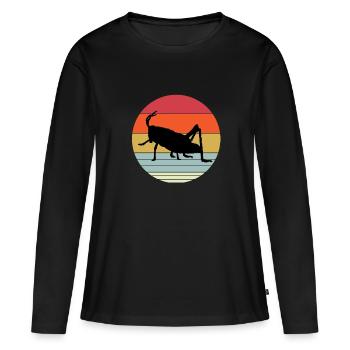 Grasshopper - Women's Premium Organic Long Sleeve Shirt - black - Front - Julia (174cm)