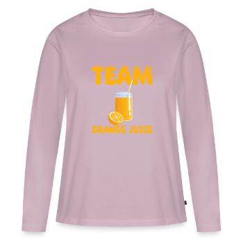 Team Orange Juice - Women's Premium Organic Long Sleeve Shirt - dusky pink - Front - Julia (174cm)