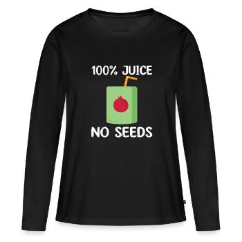 Jus de grenade - T-shirt manches longues Premium bio Femme - noir - Devant - Julia (174cm)