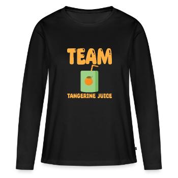 Team Jus de Mandarine - T-shirt manches longues Premium bio Femme - noir - Devant - Julia (174cm)