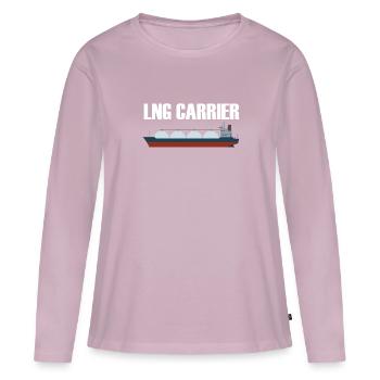 LNG Carrier - Women's Premium Organic Long Sleeve Shirt - dusky pink - Front - Julia (174cm)