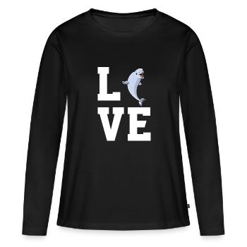 Amateurs de bélugas - T-shirt manches longues Premium bio Femme - noir - Devant - Julia (174cm)
