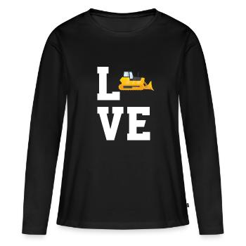 Chers bulldozers - T-shirt manches longues Premium bio Femme - noir - Devant - Julia (174cm)