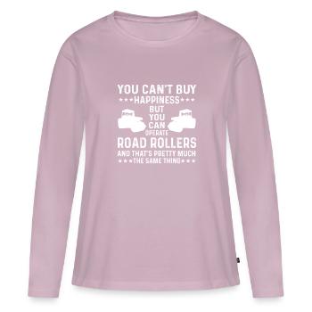 Walze Fahrer Geschenk - Frauen Premium Bio Langarmshirt - Altrosa - Vorne - Julia (174cm)