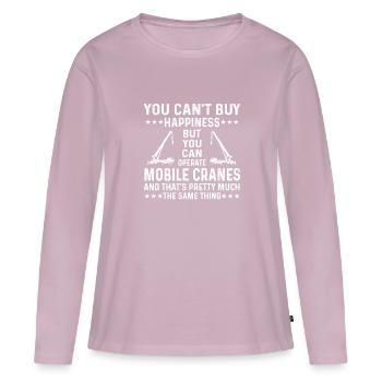 Mobile crane driver - Women's Premium Organic Long Sleeve Shirt - dusky pink - Front - Julia (174cm)