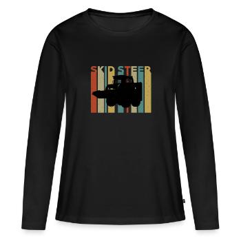 Chargeuses compactes - T-shirt manches longues Premium bio Femme - noir - Devant - Julia (174cm)