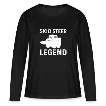 Légende de la chargeuse compacte - T-shirt manches longues Premium bio Femme - noir - Devant - Julia (174cm)