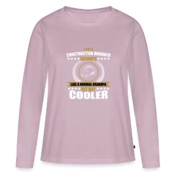Funny construction manager Grandpa - Women's Premium Organic Long Sleeve Shirt - dusky pink - Front - Julia (174cm)