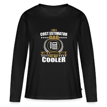 Estimateur de coûts papa - T-shirt manches longues Premium bio Femme - noir - Devant - Julia (174cm)