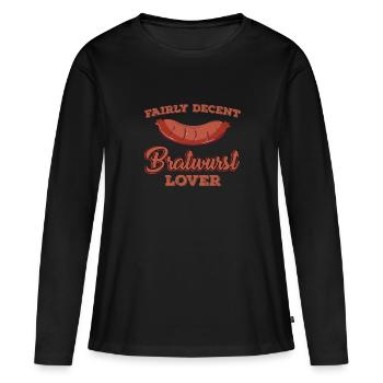Retro Ferry Vêtements Porte-conteneurs - T-shirt manches longues Premium bio Femme - noir - Devant - Julia (174cm)