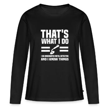 Underwater metal detection - Women's Premium Organic Long Sleeve Shirt - black - Front - Julia (174cm)