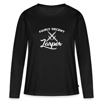 Assez décent Larper - T-shirt manches longues Premium bio Femme - noir - Devant - Julia (174cm)