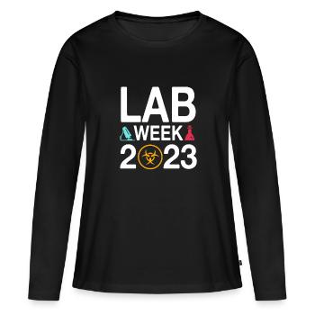 Retro Ferry Vêtements Porte-conteneurs - T-shirt manches longues Premium bio Femme - noir - Devant - Julia (174cm)