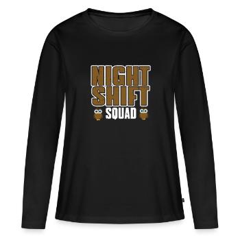Jolie troupe de nuit - T-shirt manches longues Premium bio Femme - noir - Devant - Julia (174cm)