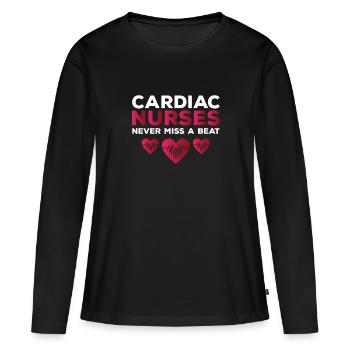 Retro Ferry Vêtements Porte-conteneurs - T-shirt manches longues Premium bio Femme - noir - Devant - Julia (174cm)