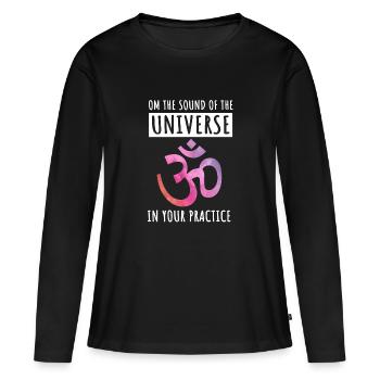 Retro Ferry Vêtements Porte-conteneurs - T-shirt manches longues Premium bio Femme - noir - Devant - Julia (174cm)