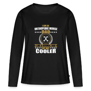 Retro Ferry Vêtements Porte-conteneurs - T-shirt manches longues Premium bio Femme - noir - Devant - Julia (174cm)