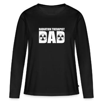 Radiothérapeute Papa Oncologie Hommes - T-shirt manches longues Premium bio Femme - noir - Devant - Julia (174cm)