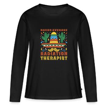 Nacho Moyenne Radiothérapeute Cinco De Mayo - T-shirt manches longues Premium bio Femme - noir - Devant - Julia (174cm)