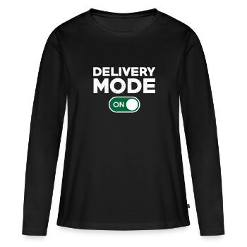 Conception amusante du chauffeur-livreur - T-shirt manches longues Premium bio Femme - noir - Devant - Julia (174cm)