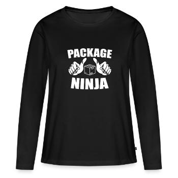 Cadeau de livreur drôle - T-shirt manches longues Premium bio Femme - noir - Devant - Julia (174cm)
