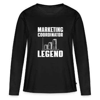 Funny Marketing Coordinator Legend - Women's Premium Organic Long Sleeve Shirt - black - Front - Julia (174cm)