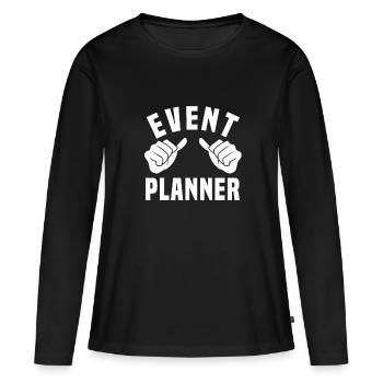 Event Planner - Women's Premium Organic Long Sleeve Shirt - black - Front - Julia (174cm)