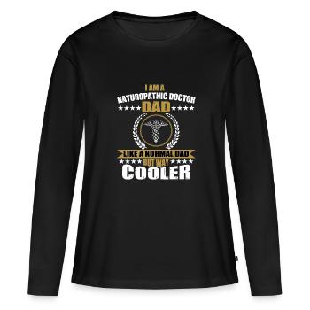 Funny naturopathic doctor dad for men - Women's Premium Organic Long Sleeve Shirt - black - Front - Julia (174cm)