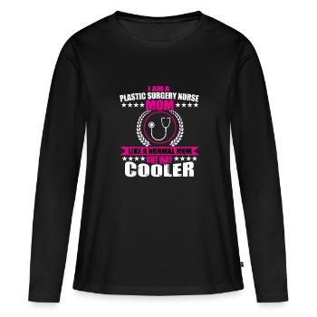 Plastische Chirurgie Krankenschwester Mama - Frauen Premium Bio Langarmshirt - Schwarz - Vorne - Julia (174cm)