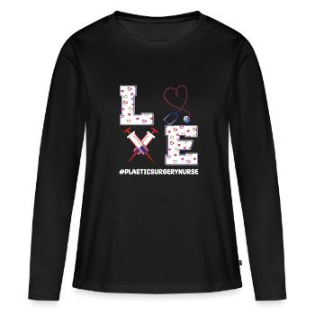Plastische Chirurgie Krankenschwester - Frauen Premium Bio Langarmshirt - Schwarz - Vorne - Julia (174cm)