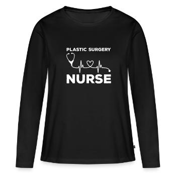 Plastische Chirurgie Krankenschwester Geschenkidee - Frauen Premium Bio Langarmshirt - Schwarz - Vorne - Julia (174cm)