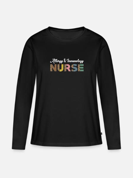 Allergie- und Immunologie Krankenschwester - Frauen Premium Bio Langarmshirt - Schwarz